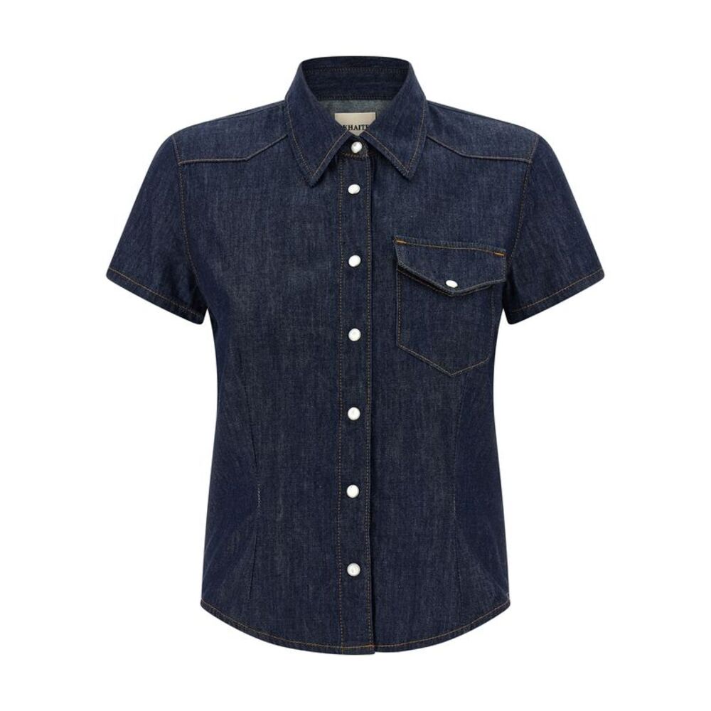 Khaite Blue Cotton Women's Blouse